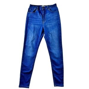 FOREVER 21 High Rise Skinny Jeans Blue Wash Size 28x27 (26x27)